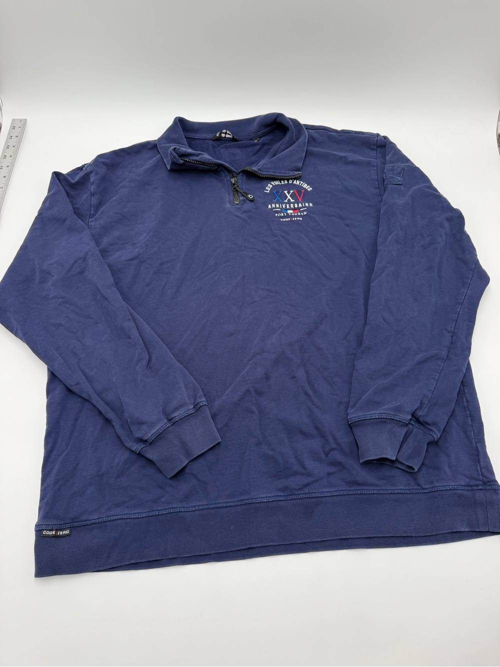 CODE-ZERO Les Voiles d’Antibes XXV Anniversary Quarter Zip Sweatshirt 3XL Navy